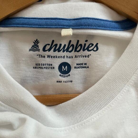 Chubbies Tee Shirt Graphic Short Sleeve White Size Medium - Picture 8 of 9
